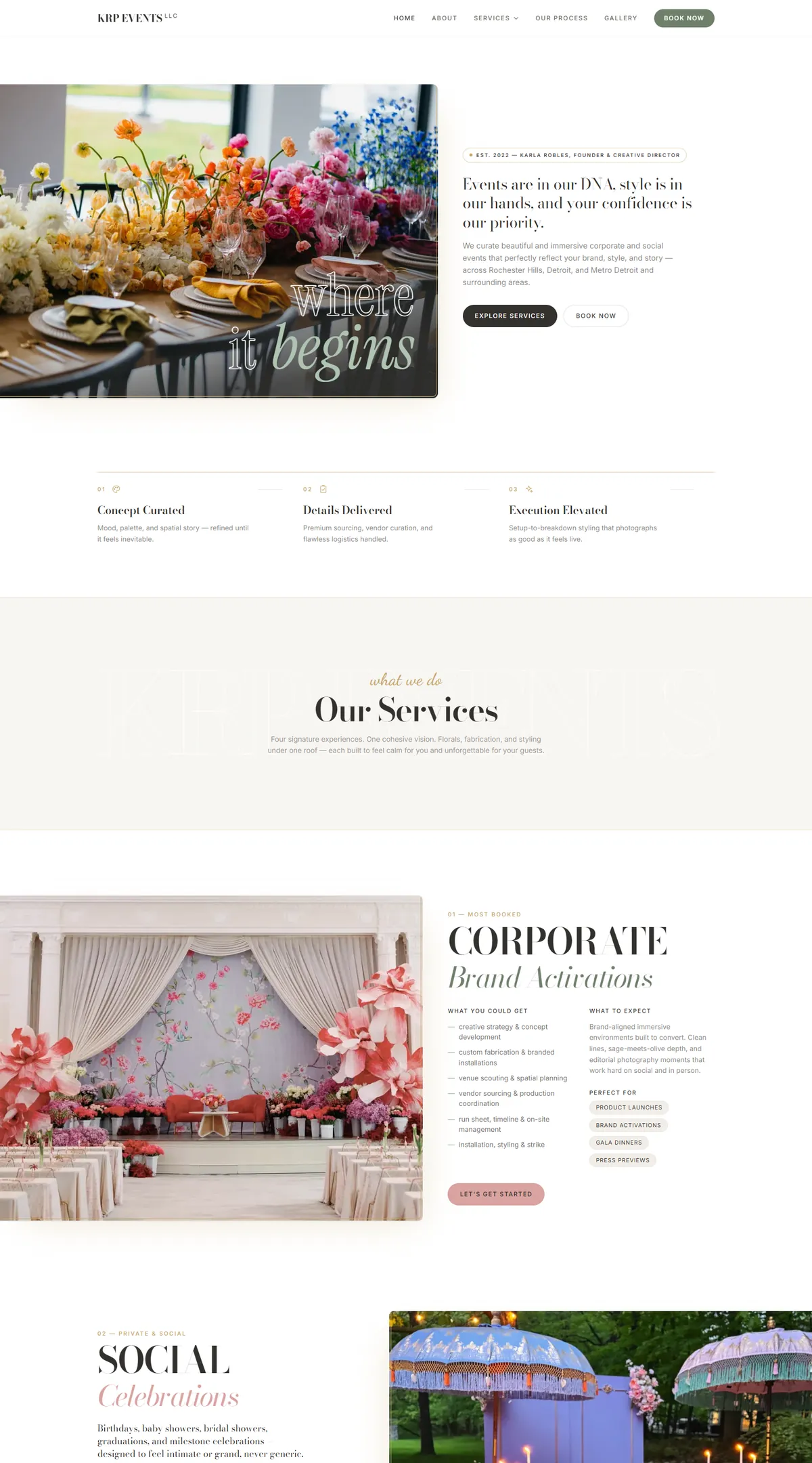 KRPEventsLLC.com — homepage